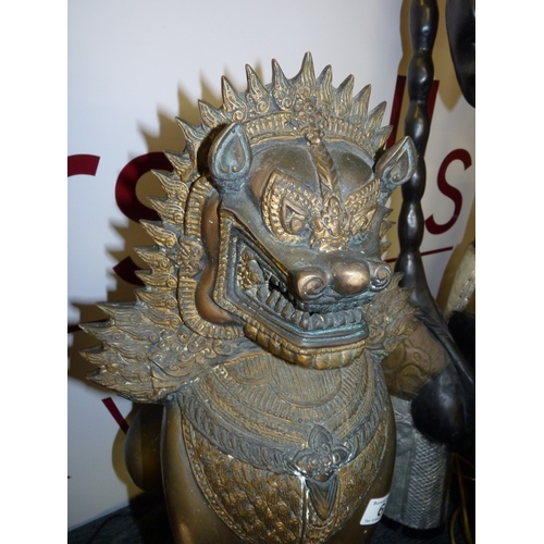 6 - 60cm Large bronze case guardian floor figure 6cm high