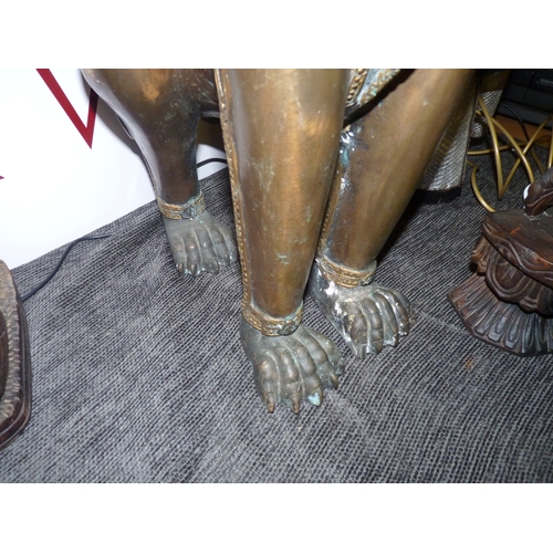 6 - 60cm Large bronze case guardian floor figure 6cm high