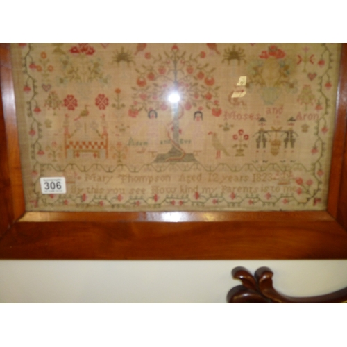 306 - 1823 framed Sampler