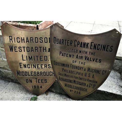 55b - Pair of Antique 1904 Westgarth and Richardson Engeneering Shipbuilding Advertising signs 31