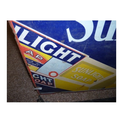 55a - Sunlight soap enamel advertising sign 60cm x 47cm