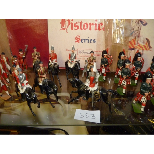 553 - Collection of Vintage 1950s 'Britain's Historical Wooden and Lead Soldiers'