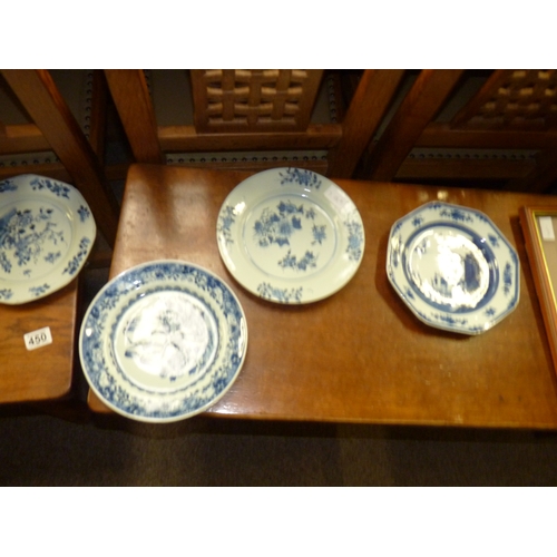 480c - 9 x Chinese blue and white plates