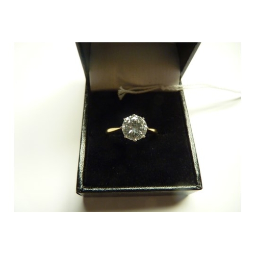 332 - 2.5ct Diamond solitaire on 18k size o-p