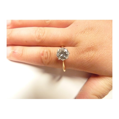 332 - 2.5ct Diamond solitaire on 18k size o-p