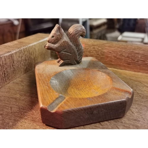 148 - Squirrelman Yorkshire Oak Ashtray - Mouseman Interest