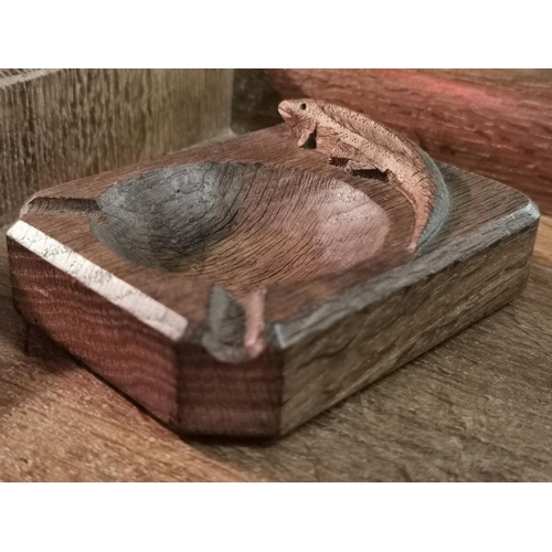 156 - Lizardman Yorkshire Oak Ashtray - Mouseman Interest