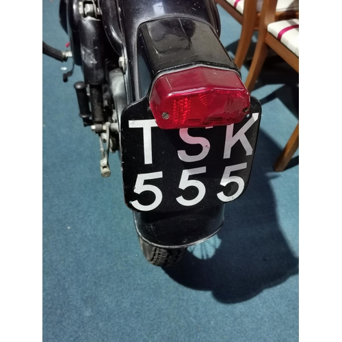 1a - BSA Phantom 250cc Black Reg TSK 555.  First registered 16 June 1958, 10 registered keepers