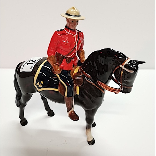 12 - Beswick Canadian Mountie model 1375 22cm EXC