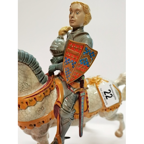 22 - Beswick Knight on Horseback Earl Of Warwick VGC