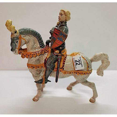 22 - Beswick Knight on Horseback Earl Of Warwick VGC