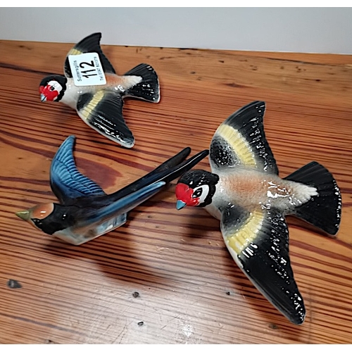 112 - 3 Flying Bird Figures