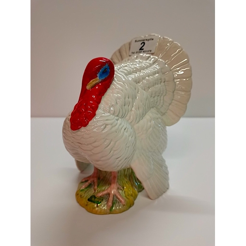 2 - A Large Beswick Turkey White 1957 19cm High ( EX. Condition)