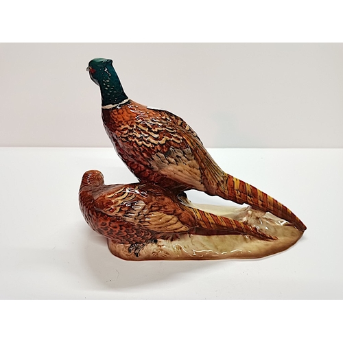 38 - Beswick Male & Female Pheasants on base