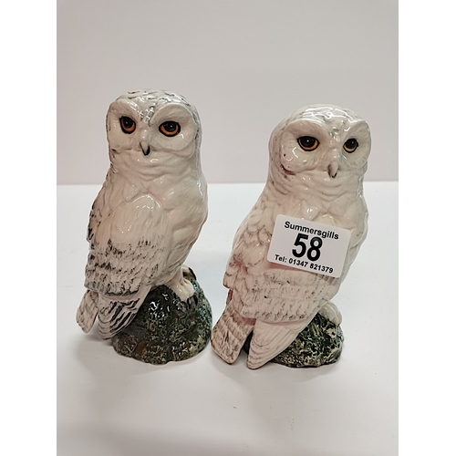 58 - 5 x Royal Doulton Whyte & Mackay Owl Decanters (1 full)