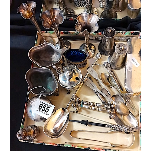 655 - Silver & Plated items approx. 726g