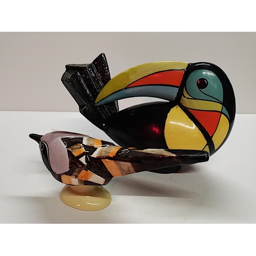 76 - Goebel Selim Toucan & Selim Bird 19cm (hair line crack)