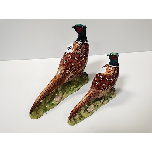 94 - 2X Beswick Pheasants 1226 20cm long & 1225 26cm VGC