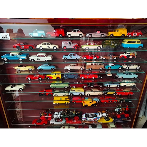 353 - Coll of Toy Cars in mounted case