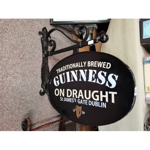 358 - Guiness Sign on Wall Bracket