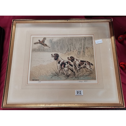 513 - Henry Wilkinson Ltd edition picture of spaniels 139/150 Henry Wilkinson artist (British, 1921Û... 