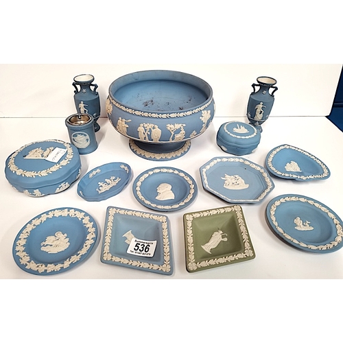 536 - Coll of Blue Wedgwood