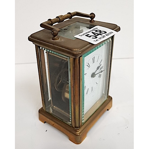 548 - Brass Carriage Clock