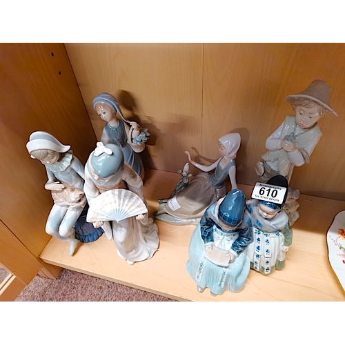 610 - Lladro, Nao & Copenhagen Figures