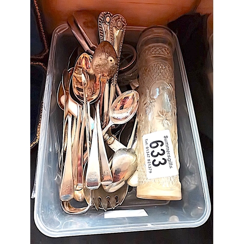 633 - Silver & Plated Cutlery etc approx 201g