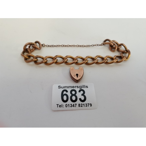 683 - Gold Bracelet and coins