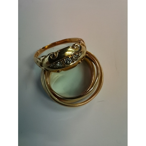 685 - Gold Jewellery Rings, Bracelets & Bangles  ( inc 22ct ring 5g, 2 x rings hall marks rubbed off 3g, 1... 