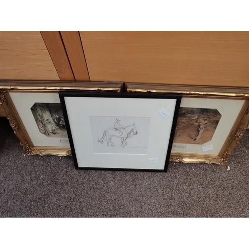 745 - Sir WQ Orchardson RA 1832-1910 Pair of watercolours plus etching