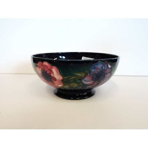 802 - Moorcroft bowl Anenomedesign signed Wm Moorcroft