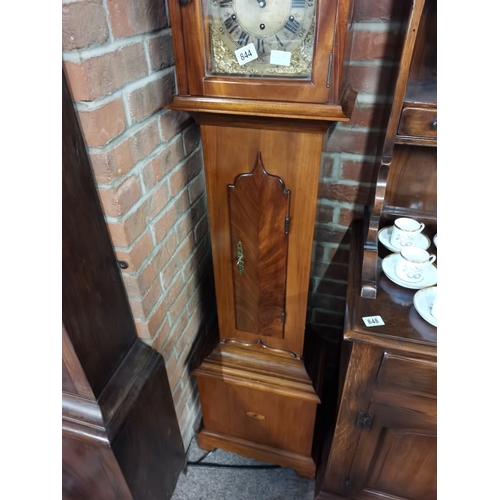 844 - Repro. Grandmothe clock with brass face