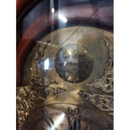 844 - Repro. Grandmothe clock with brass face