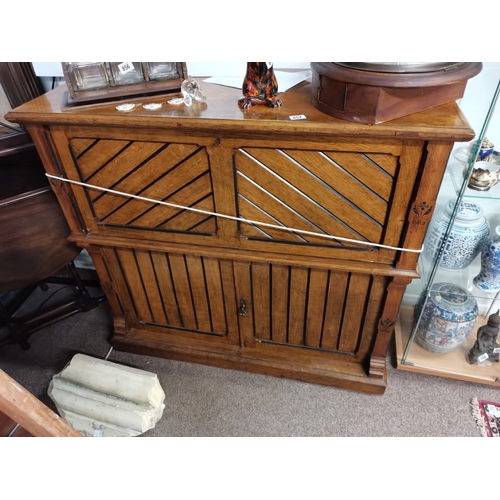 857 - Victorian Pollard Oak Secretaire