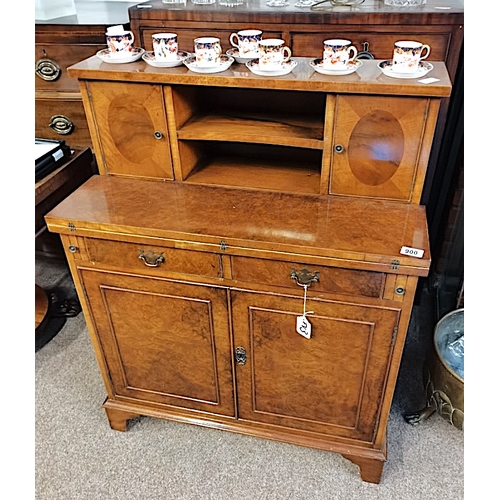 900 - Repro. Walnut ladies writing desk