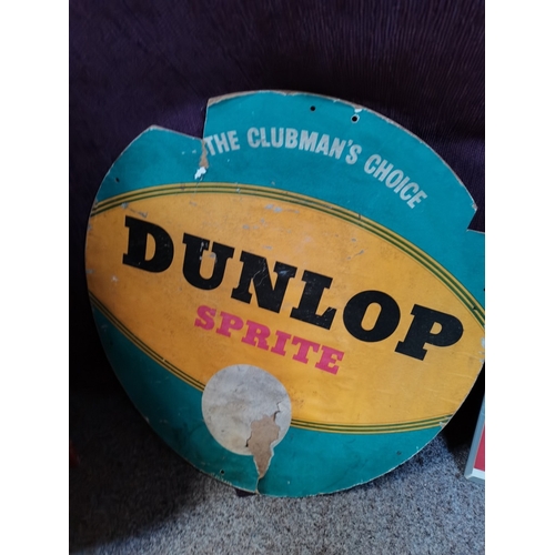 267 - 2 Dunlop cardboard signs - sports & Sprite 60cm