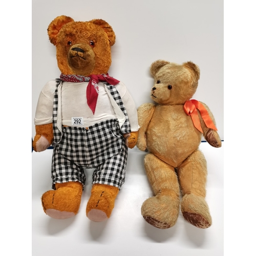 292 - 3 vintage Teddy Bears 55cm 60cm 60cm