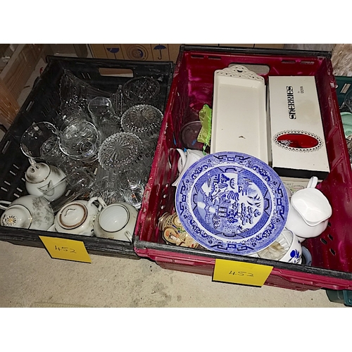 452 - 4 X Misc China & Glassware