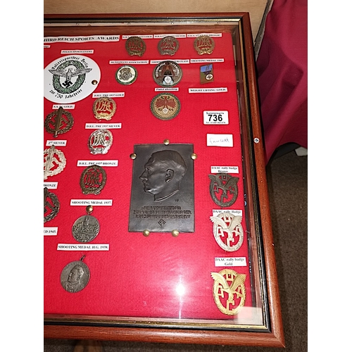 736 - 3rd Reich Sport Awards in Frame