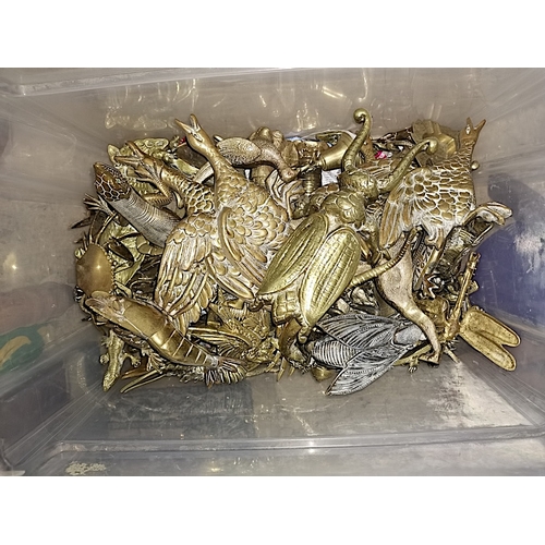 449 - Box of Brass Animals & Birds