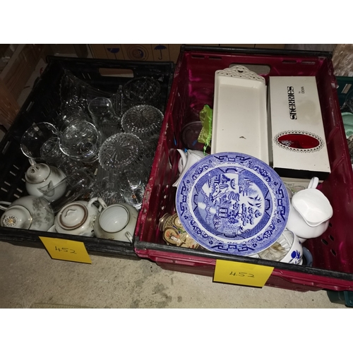 452 - 4 X Misc China & Glassware