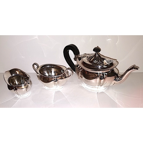 625 - 3 pce Plated Tea Service