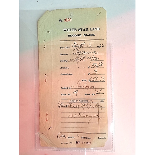 729 - White line ticket 5 September 1912