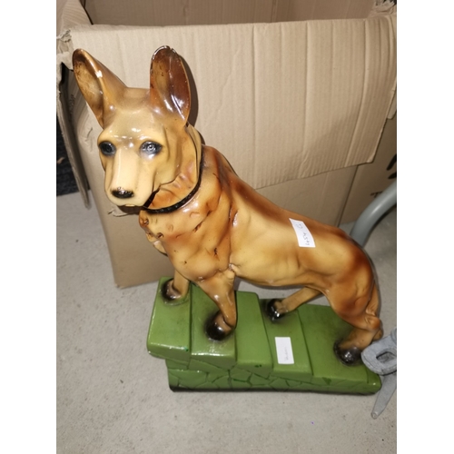 454G - Plaster Dog Figure