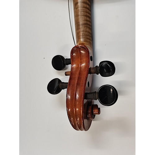 512 - Violin signed & made in Dresden with 2 x bowls & crocodile style case marked no. 509 signed... 