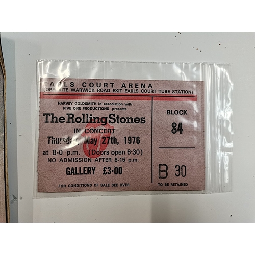 558 - The Rolling Stones Ticket, T-Shirt & Programme 1976    The Rolling Stones' Tour of Eur... 