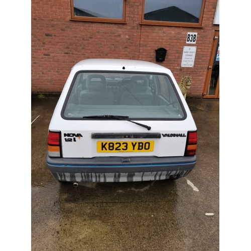 465a - Vauxhall Nova 1.2 Merit 64,000 miles only not mot or tax but starts first time , project for someone... 