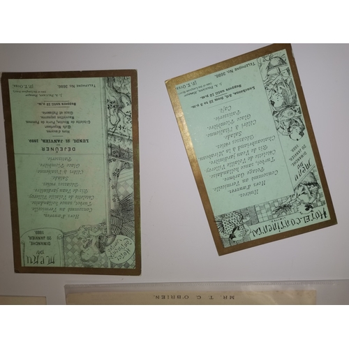 332 - A very interesting and ciollectable Album of Newspaper Cuttings, menu cards cricket memrobilia of TI... 